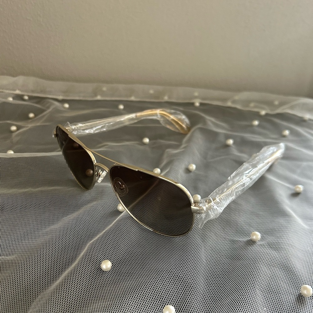 Kate Spade Emmaline Silver Aviator Sunglasses NWOT - Picture 2 of 10